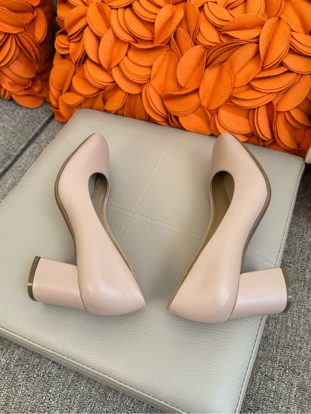 ❣️🆕Naturalizer Women's Warner Pumps Barely Nude Faux Leather❣️